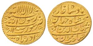 Shah Jahan, Shihab-ud-din (AH 1037-1068, 1628-1658 AD), Gold Mohur, Surat Mint, AH 1037/2 