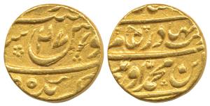 Aurangzeb, Muhi ud-din, (AH 1068-1118, AD 1658-1707), Gold Mohur, Akbarnagar Mint, with Mu