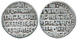 Jaswant Rao (SE 1719-1734, AH 1212-1226), Silver Nazarana Rupee, SE 1728, Sanskrit legend 