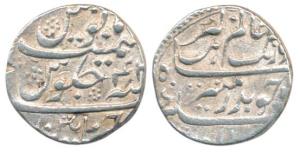 Chinnapattan Mint, Silver Rupee, in the name of Aurangzeb Alamgir, RY 42 (KM A289). About 