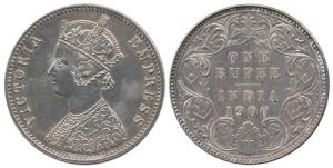 Victoria Empress, Silver Rupee, 1900. Extremely Fine.