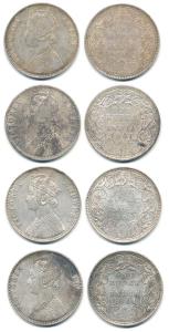 Victoria Empress, Silver Rupee (4), 1901, Bombay Mint, A3 / I / 'B' incuse (3), C2 / I / '