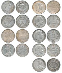 Assorted lot, Silver Rupee (9), William IV, 1835, Victoria Queen, 1840, continuous legend,