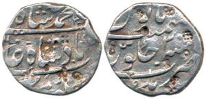 Muhammad Shah, Silver Rupee, Elichpur Mint, RY 30. Rare.
