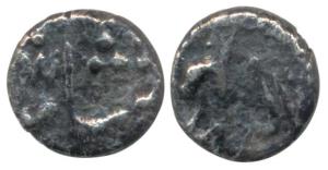 Muhammad Shah, Silver 1/64th Rupee, AH 114X, mint not visible. About Very Fine, Scarce.