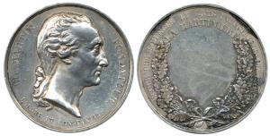 Claude Martin, Silver Medal, bust on obv.; La Martiniere (name of his school) on rev. (Pud