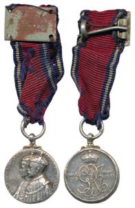 Silver Jubilee Medal of George V and Queen Mary, Silver Miniature, 6th May 1935. With susp