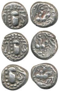 Malwa Gadhiyya derivative coinage, Silver Dramma (3), perhaps struck by the Paramaras, obv