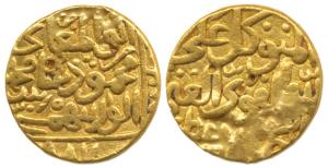 Mahmud Shah, Gold Tanka, AH 887 (G&G BH 120). Ex-mount otherwise Very Fine, Rare.