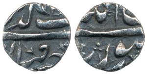 Shah Jahan, Silver 1/16 Rupee, 0.55 g, Burhanpur Mint, with clear name of the king Shihab 