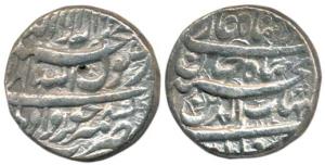Shah Jahan, Silver Rupee, Kashmir Mint. About Very Fine, Scarce.