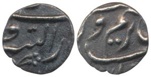 Farrukhsiyar, Silver 1/16 Rupee, 0.64g, Dar-us Sarur Burhanpur Mint. Extremely Fine, Rare.