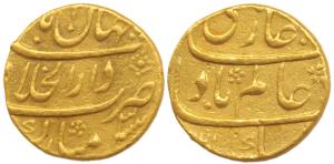 Shah Alam Bahadur, Gold Mohur, 10.85g, Dar ul-Khilafat Shahjahanabad Mint, AH 1121/3 (KM 3