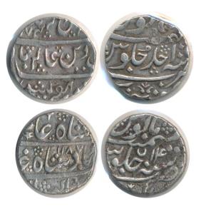 Balwantnagar Mint, Silver Rupee (2), in the name of Shah Alam II, AH (11)74/Ahad; Daulatab
