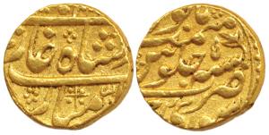 Mughal issue, Sawai Jaipur Mint, Gold Mohur, 10.87g, in the name of Ahmad Shah Bahadur, RY