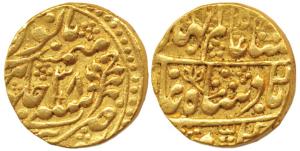 Mughal issue, Sawai Jaipur Mint, Gold Mohur, 10.89g, in the name of Shah Alam II, RY 38 (K