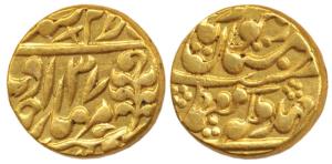 Ram Singh, Sawai Jaipur Mint, Gold Mohur, 10.79g, with the name of Queen Victoria, RY 37 (