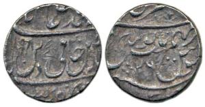 Muzaffargarh Mint, Silver Rupee, in the name of Shah Alam II, AH 1198/26, a different desi