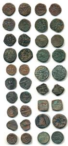 Copper Paisa (19), Awadh (2), Baroda, Banswara, Bhopal, Bhawnagar (3), Dhar, Gwalior (2), 