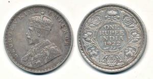George V, Silver Rupee, 1922, Bombay Mint. Very Fine.