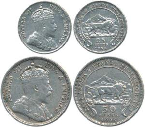 East Africa, Edward, Silver 50 & 25 Cents, 1906. Fine+, Scarce. (2)