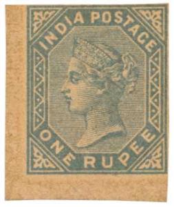 1882 QV Re. 1/-, Slate, SG 101, Plate Proof on thick paper, Very Scarce, Fine