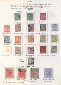 1882 —1900, QV set of used stamps, hinged on sheet of paper, Total 35 stamps, (SG 84/118) 