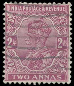 1926 KG V 2a. Bright Purple, SG 205a, Variety: Stop under “s” in right hand value tablet, 