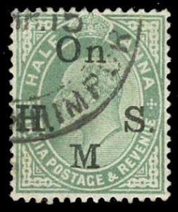 KED VII ½ a., SG O66a, On HMS, Error No. stop after M. Used