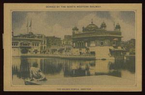 1936 PPC, KG V 9 p. "The Golden Temple, Amritsar", PV# PC 46, Mint, lightly hinged at lowe