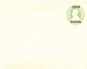 1922 KG V, 1 a. in Black on ½ a. Green on Thick White laid, PV# EN29, 120 X 194 mm, Mint, 