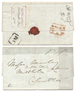 1840: H.G. No.1, BURKAGHUR / Paid, Dt. 23 Nov. 1840, used earlier than recorded by Giles, 