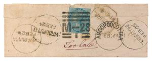 1873-74 Cover from Aroopoocttah to Terupatore via Madura, Virduputty and Shivagunga, frank