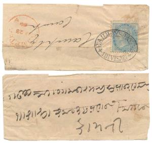 1868 Type 115. A small envelope posted to Kamptee, having clear and clean strike or Type-1