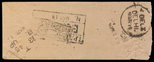 “T.P.O. ENQUIRY OFFICE/BOMBAY/ N. MAR 13” Scarce Trisected Box Type cancellation in Black,