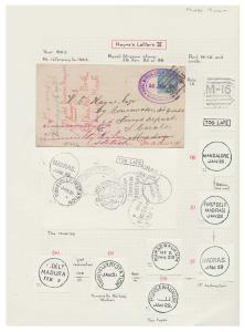 1883 QV Based Mission Mangalore well travelled Cover with Rare cancellations.