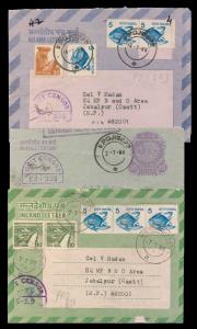 1988 Indian Peace Keeping Force in Srilanka, FPO Covers, 7 different, Fine.