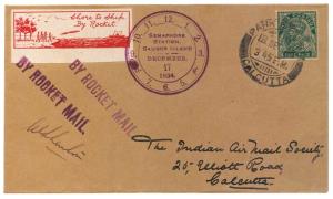 Indian Rocket Mails On 17th Dec.1934 two rockets were fired from Shore to Ship “S.S. KUTSA