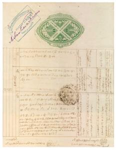 400 Puttan Stamp Paper. Very Rare value.