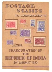 1950, Republic Set on promotional Full Colour Printed Poster (10.5 X 15.5”) with FD Cancel