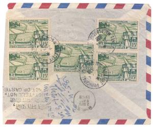 1958, Mahatma Gandhi Slogan “ ASK NOT, TELL NOT / THINK NOT OF CAST” on Air Mail Cover for