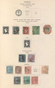 Used Collection of Indian stamps 1854 – 1953 mounted on album pages, total 229 stamps, Lit