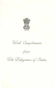 Unique Gift of Indian Stamps given to Foreign Dignitaries from The Delegation of India, St