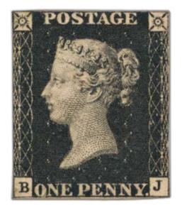 1840, Great Britain, Penny Black, BJ, Mint, close cut to margin, Very Scarce in Mint condi