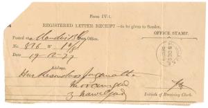 1860-1950 Registered Letter Receipts & Acknowledgements, Parcel Receipts, T.M.O. of Postin