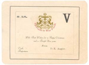Tonk State Greeting Card optd 8a., Proceeds to War Fund, Very Scarce.
