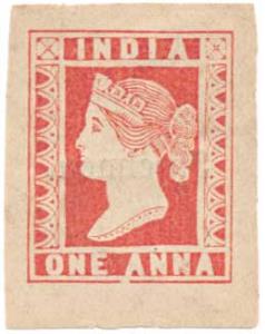 Reprint of the 1854 1 a. Litho in Red in Fine Condition.
