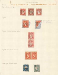 A collection of the various early (mostly 19th century) forgeries of the 1854, ½ a. & 1 a.
