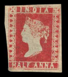 1854 "91/2 Arches" ½ Deep Vermillion - this stamp was prepared for use but not issued. Mar