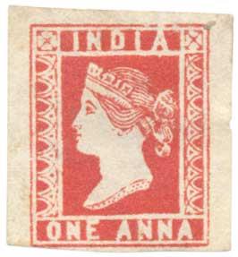 1854 Die III 1 a. Red mint without gum as issued with good to very large margins all aroun
